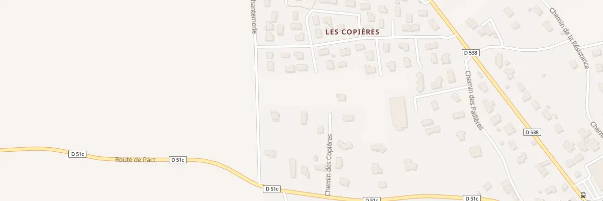 Plan des Copieres à Beaurepaire