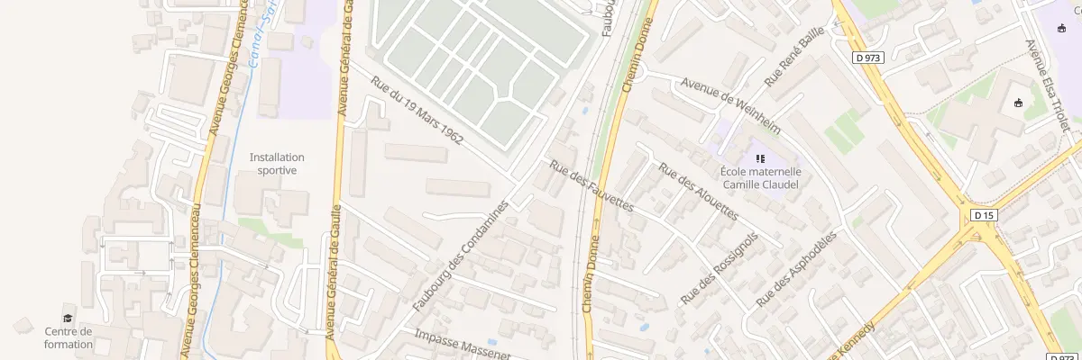 Plan du 396 Fg des Condamines à Cavaillon