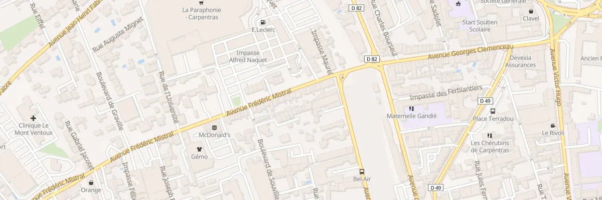 Plan du 95 Av Frédéric Mistral à Carpentras
