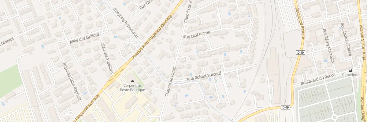 Plan du 195 Che de Patris à Carpentras