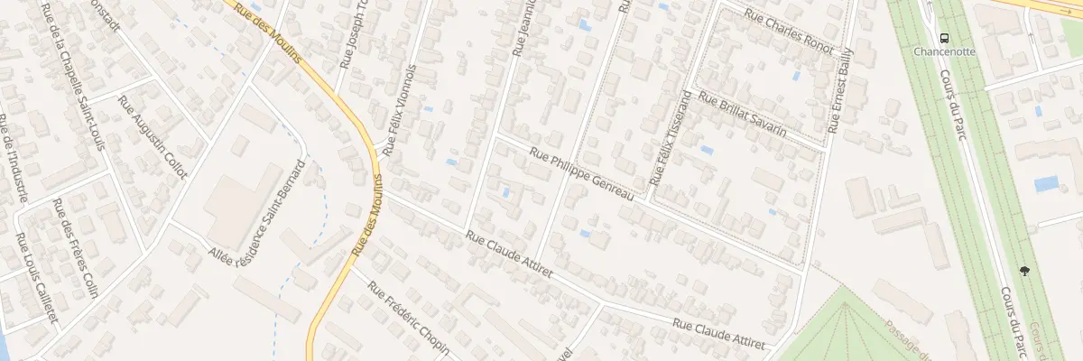 Plan du 6 Rue Philippe Genreau à Dijon