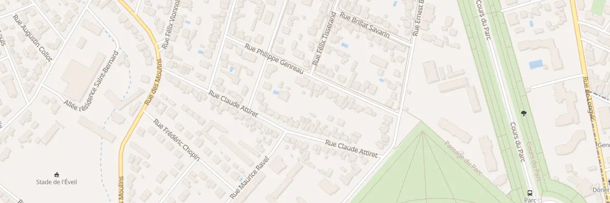 Plan du 20 Rue Philippe Genreau à Dijon