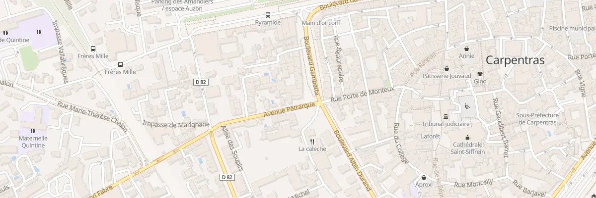 Plan du 1 Bd Gambetta à Carpentras