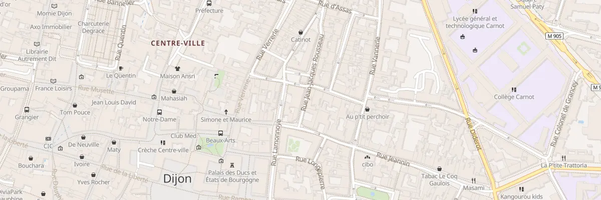 Plan du 84 Rue Jean-Jacques Rousseau à Dijon