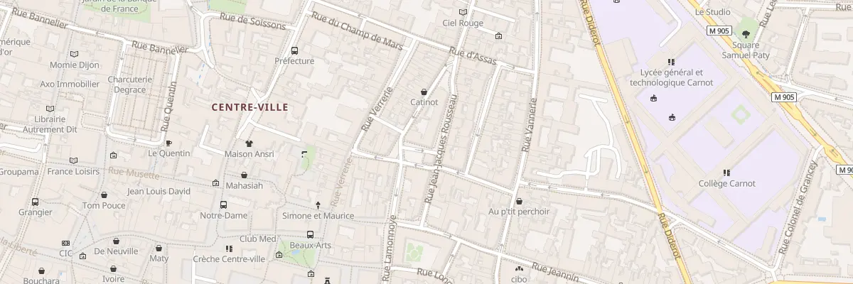Plan du 78 Rue Jean-Jacques Rousseau à Dijon