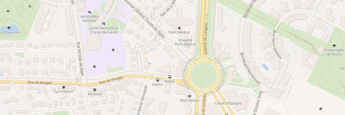 Plan du 3 Av Gen Touzet du Vigier à Dijon