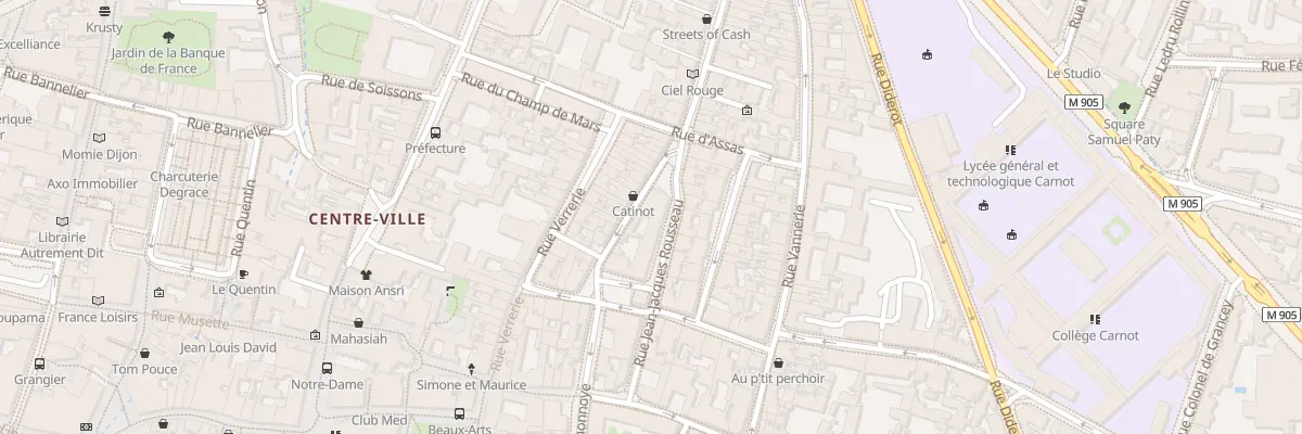Plan du 74 Rue Jean-Jacques Rousseau à Dijon