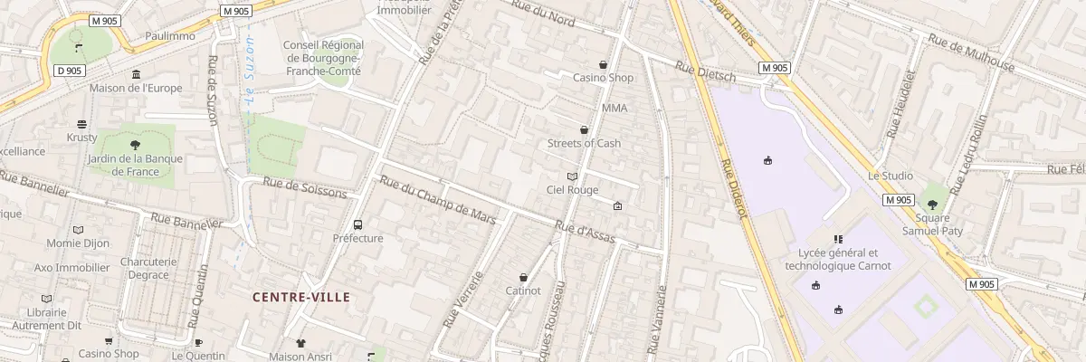 Plan du 64 Rue Jean-Jacques Rousseau à Dijon