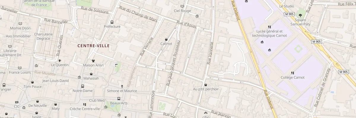 Plan du 97 Rue Jean-Jacques Rousseau à Dijon