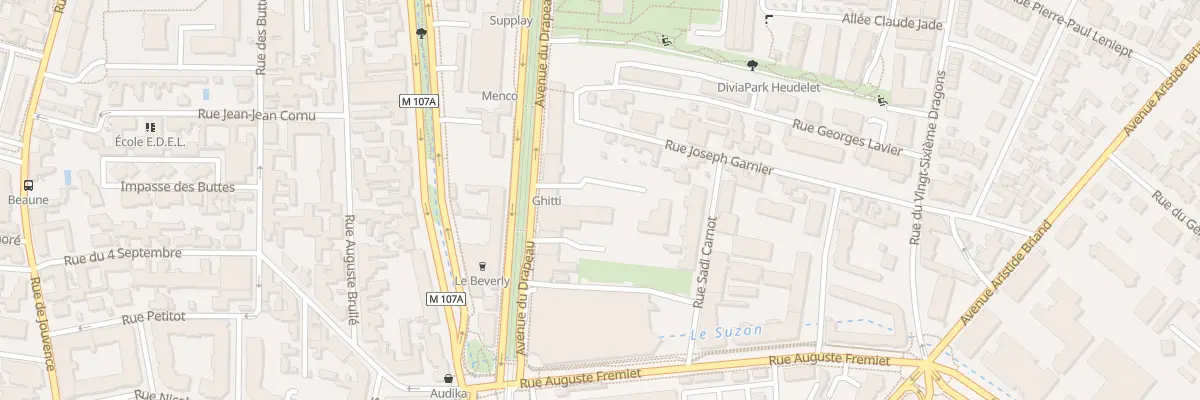 Plan du 22 Av du Drapeau à Dijon