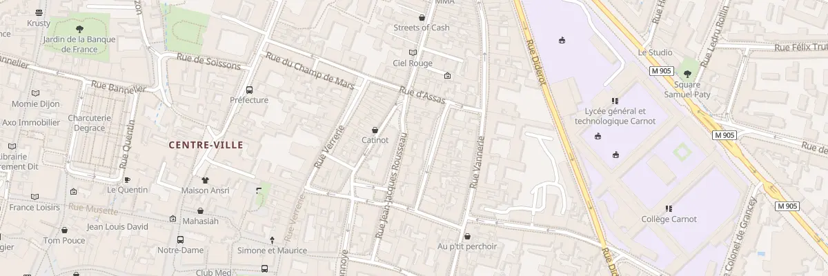 Plan du 85 Rue Jean-Jacques Rousseau à Dijon