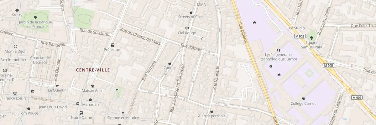 Plan du 83 Rue Jean-Jacques Rousseau à Dijon