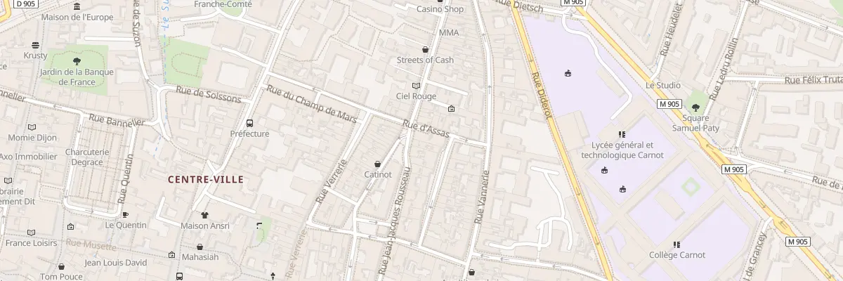 Plan du 75 Rue Jean-Jacques Rousseau à Dijon