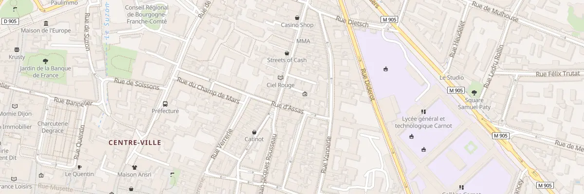 Plan du 67 Rue Jean-Jacques Rousseau à Dijon