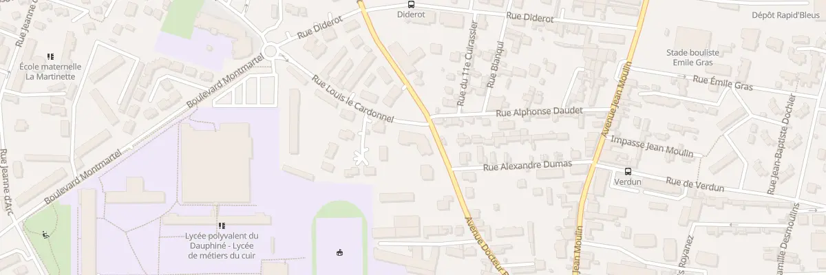 Plan du 1 Rue Louis le Cardonnel à Romans-sur-Isère