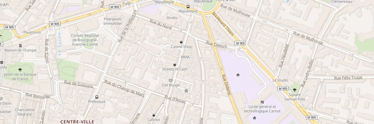 Plan du 35 Rue Jean-Jacques Rousseau à Dijon