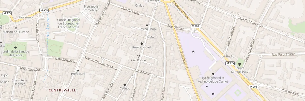 Plan du 45 Rue Jean-Jacques Rousseau à Dijon