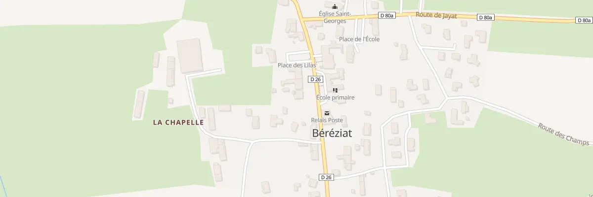 Plan du Bourg à Béréziat