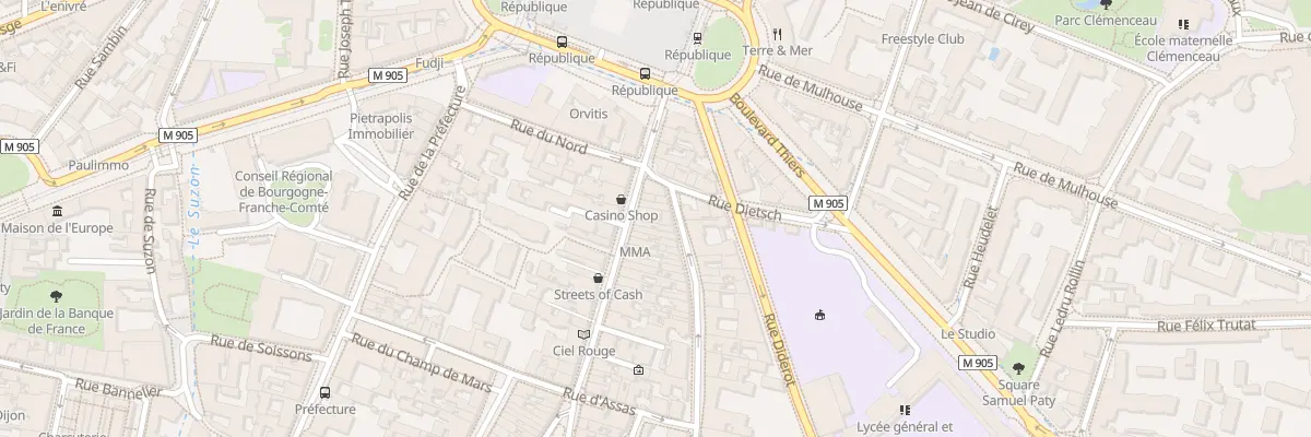 Plan du 17 Rue Jean-Jacques Rousseau à Dijon