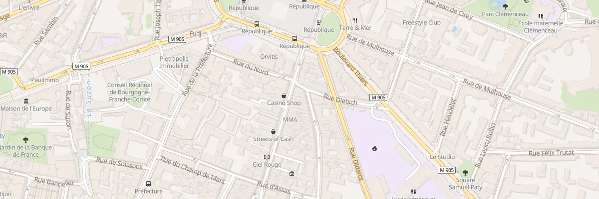 Plan du 15 Rue Jean-Jacques Rousseau à Dijon