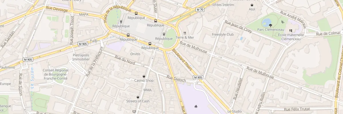 Plan du 2 Bd Thiers à Dijon
