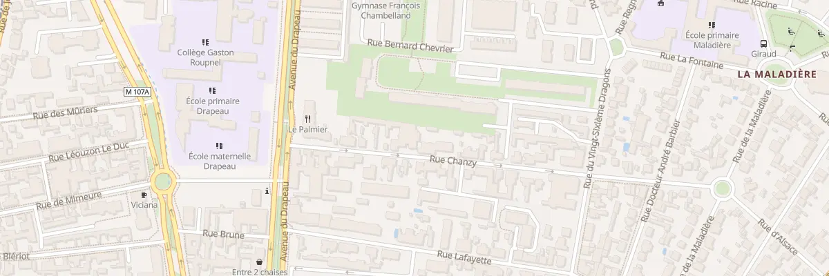 Plan du 21 Rue Chanzy à Dijon