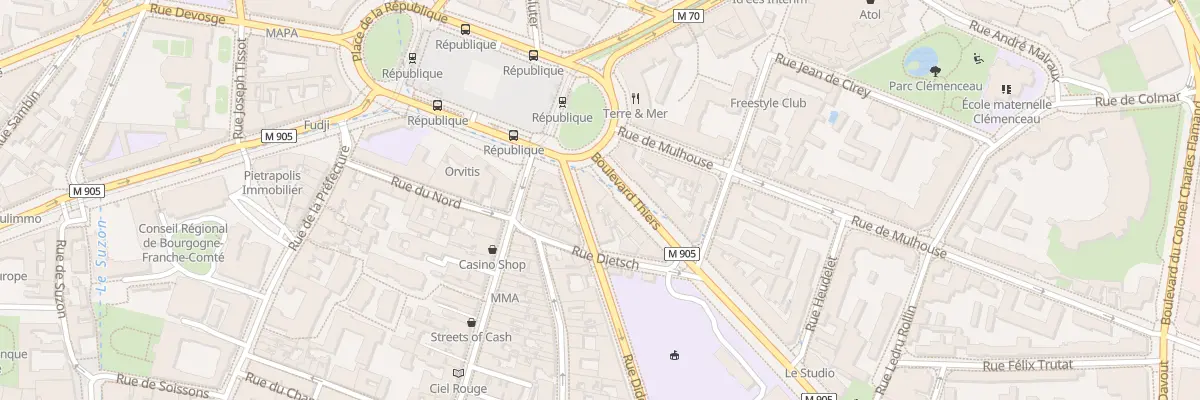 Plan du 4 Bd Thiers à Dijon