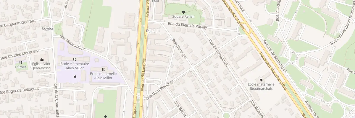 Plan du 69 Rue Beranger à Dijon