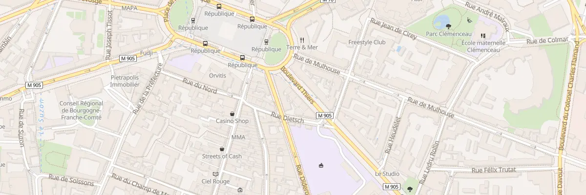 Plan du 8 Bd Thiers à Dijon