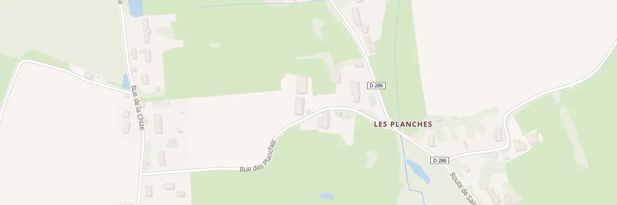 Plan du 5134 Les Planches à Saint-Vincent-en-Bresse
