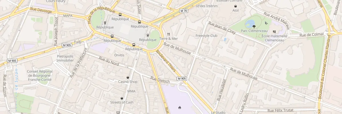 Plan du 3 Bd Thiers à Dijon