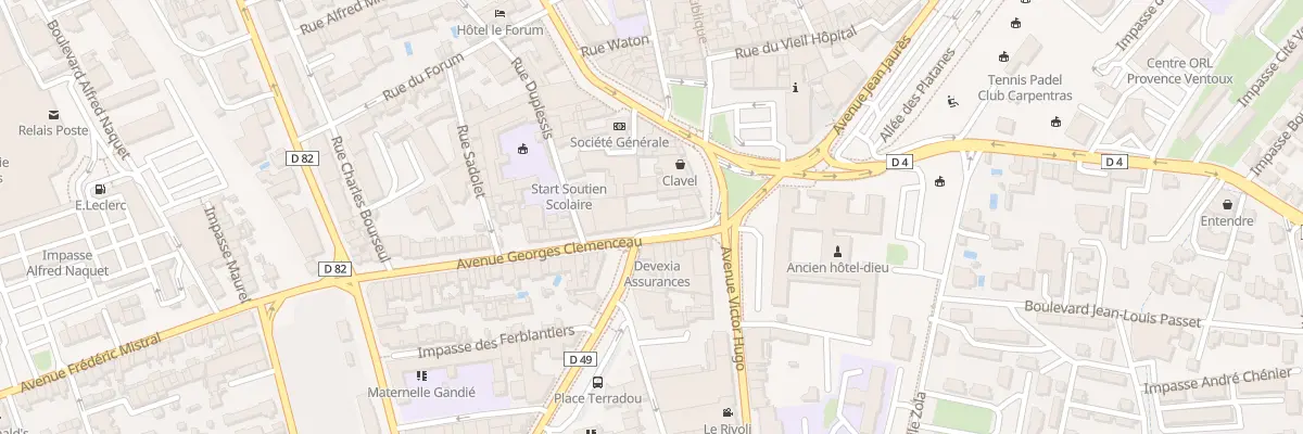 Plan du 36 Av Georges Clemenceau à Carpentras