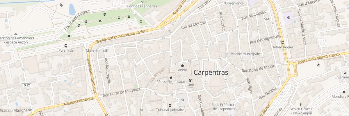 Plan du 20 Rue Porte d’Orange à Carpentras