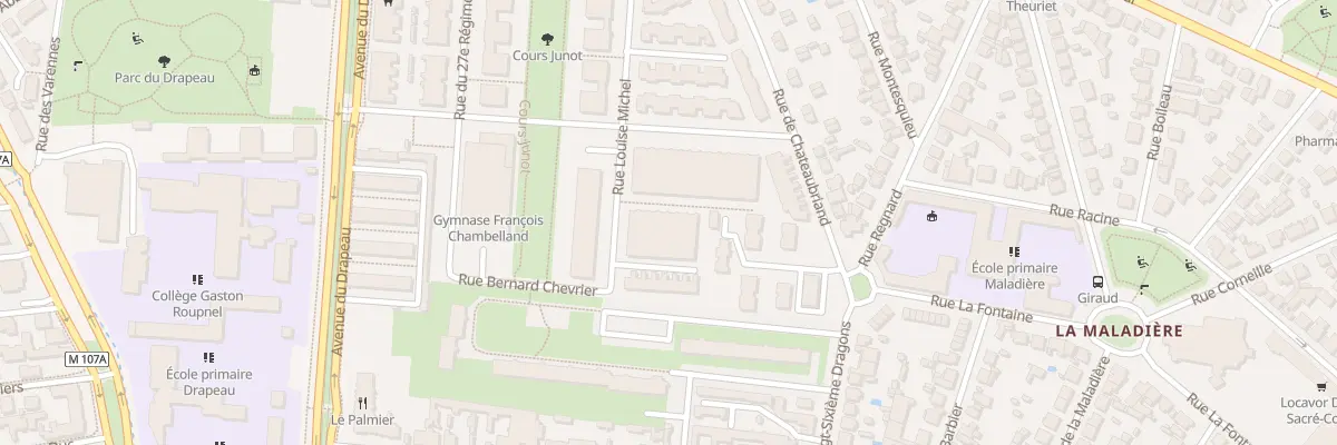 Plan du 16D Rue Louise Michel à Dijon