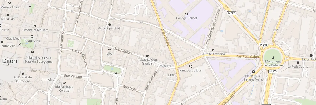 Plan du 69 Rue Jeannin à Dijon