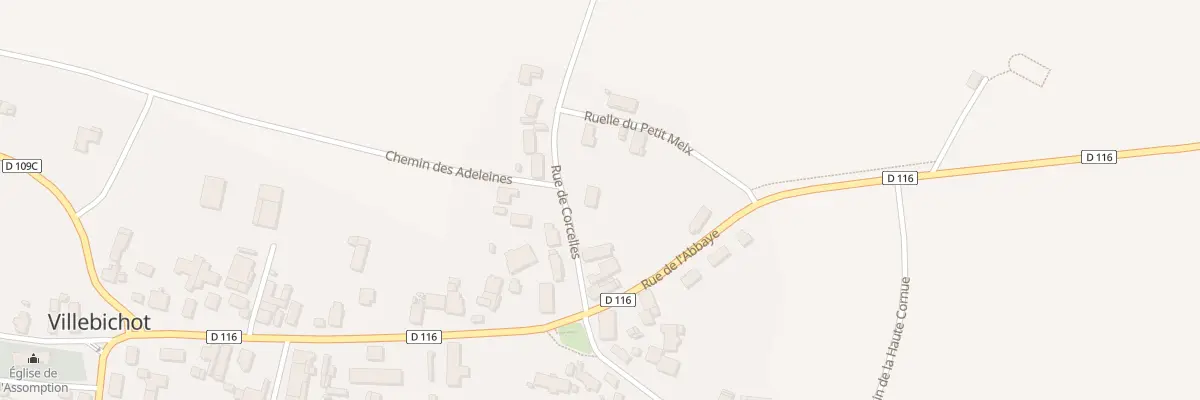 Plan du 5 Rue de Corcelles à Villebichot