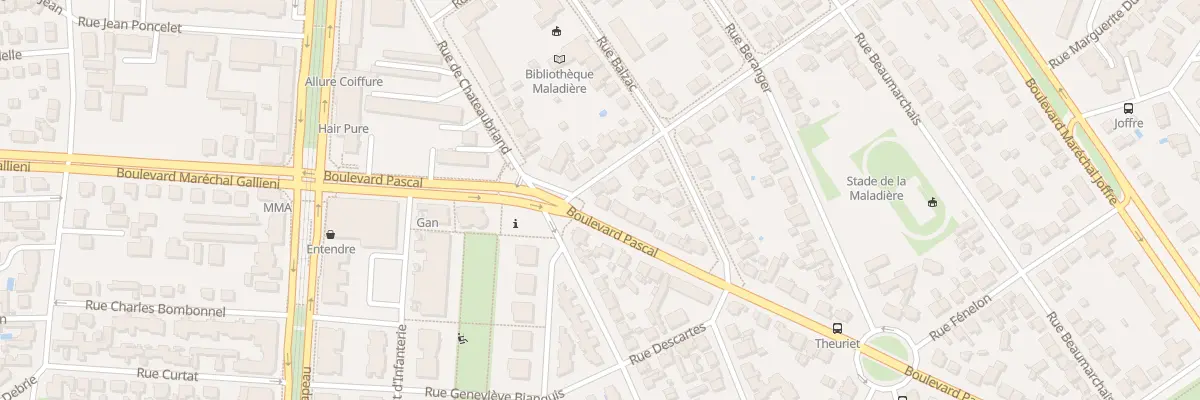 Plan du 68 Bd Pascal à Dijon