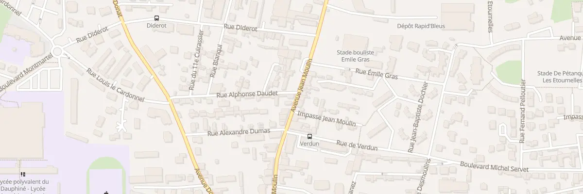 Plan du 1 Rue Alphonse Daudet à Romans-sur-Isère