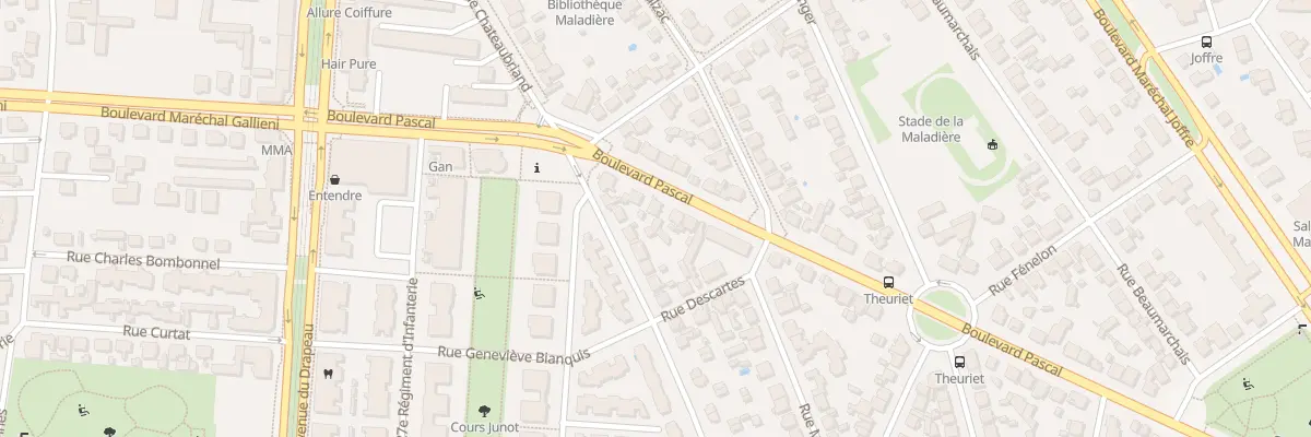 Plan du 69 Bd Pascal à Dijon