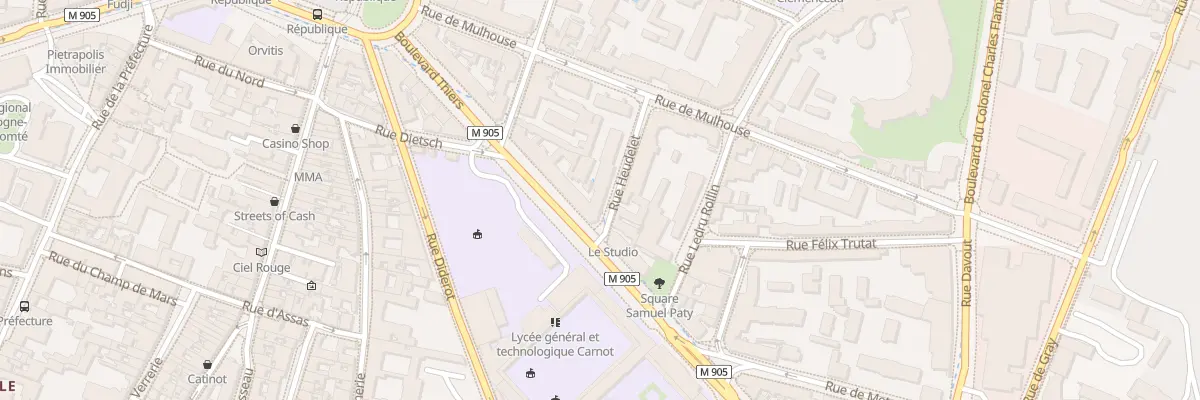 Plan du 1 Rue Heudelet à Dijon