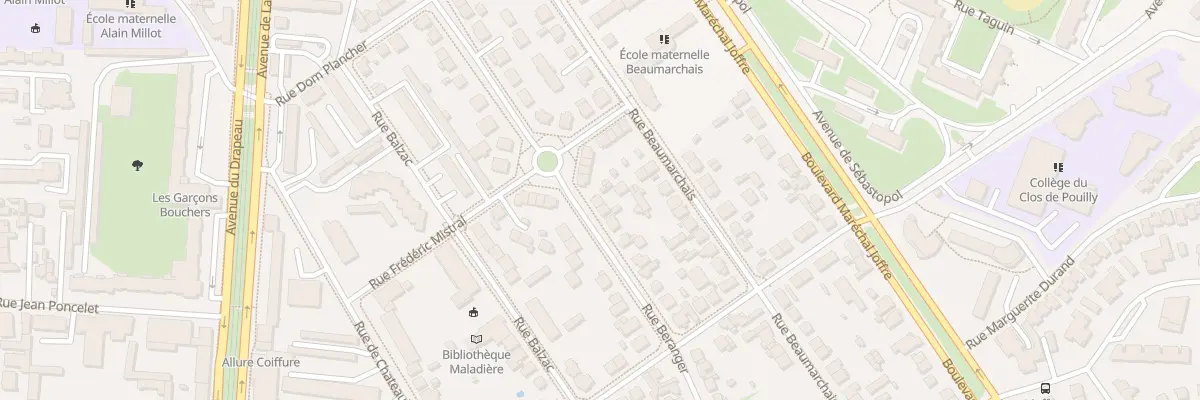 Plan du 52 Rue Beranger à Dijon