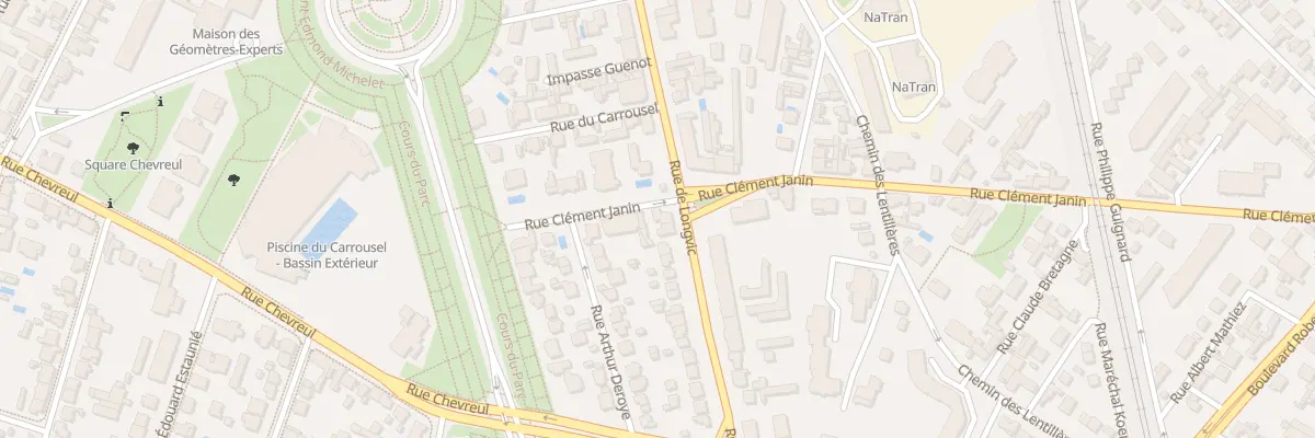 Plan du 14 Rue Clément Janin à Dijon