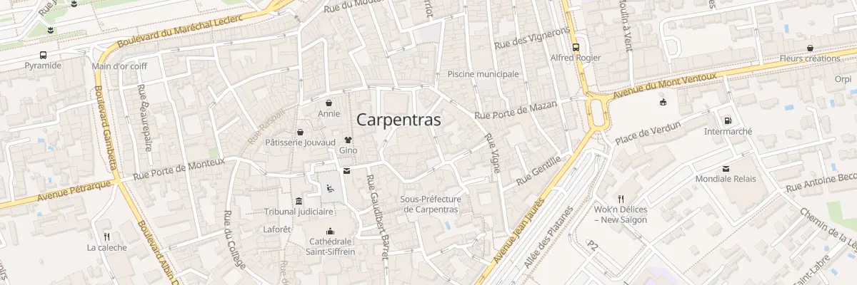 Plan du 18 Rue Bidault à Carpentras