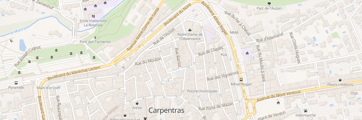 Plan du 28 Rue Barriot à Carpentras