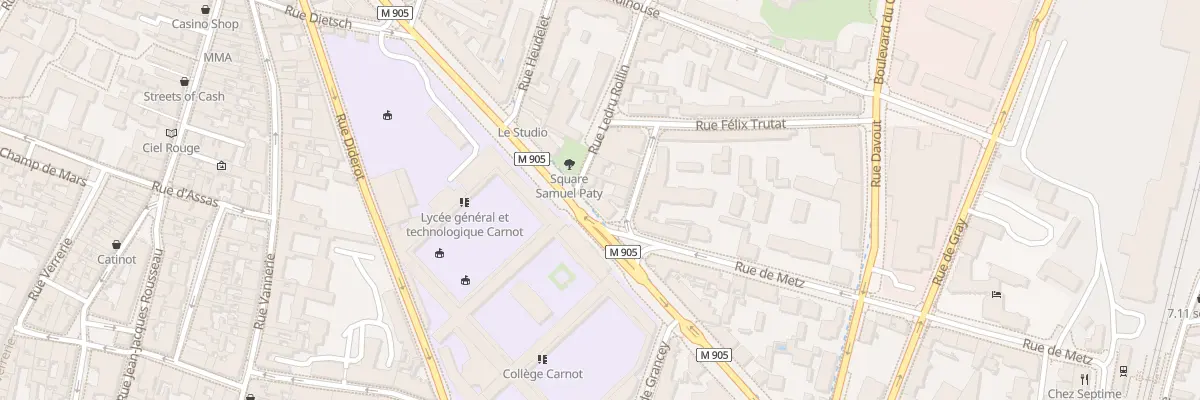 Plan du 33 Bd Thiers à Dijon