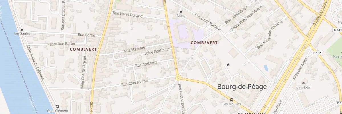 Plan du 66 Rue de la République à Bourg-de-Péage