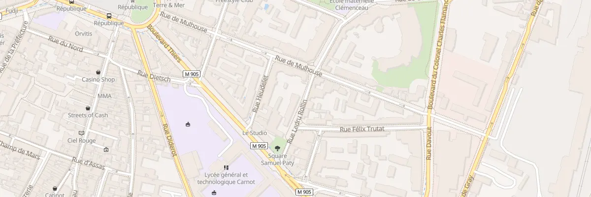 Plan du 13 Rue Ledru Rollin à Dijon