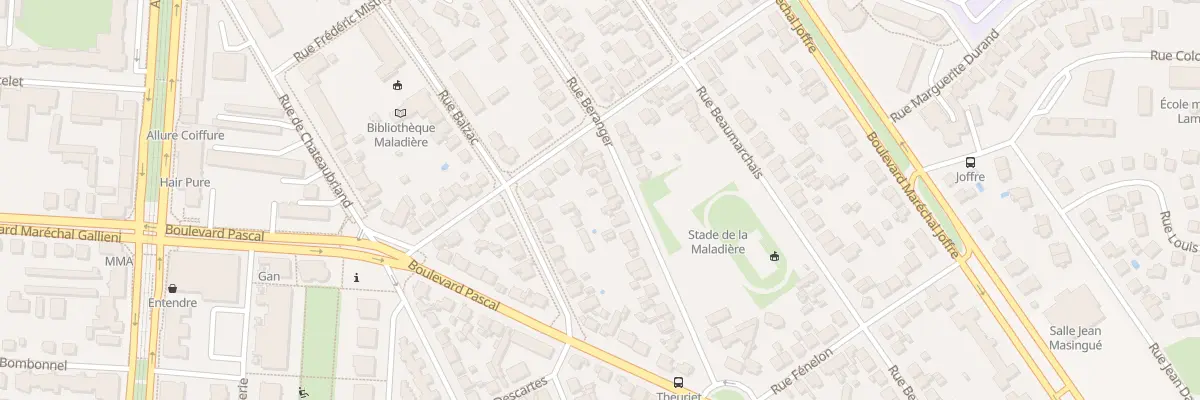 Plan du 23 Rue Beranger à Dijon