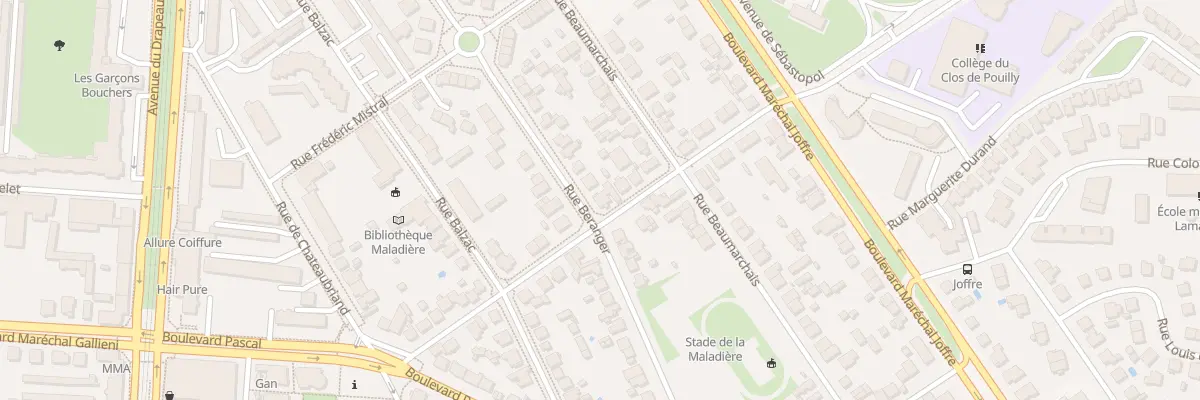 Plan du 34 Rue Beranger à Dijon