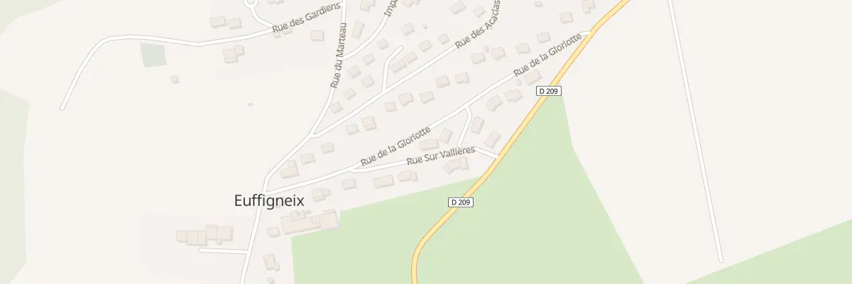 Plan du 1 Rue sur Vallières à Euffigneix